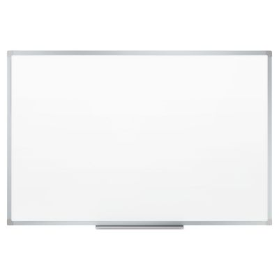 Mead Dry-Erase Board, Melamine Surface, 72 in. x 48 in., Silver Aluminum Frame