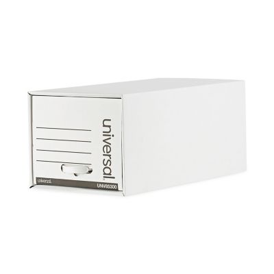 Universal Heavy-Duty Storage Drawers, Letter Files, 14 x 25.5 x 11.5in., White, 6-Pack