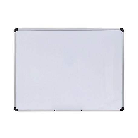 Universal Magnetic Steel Dry Erase Board, 36 in. x 48, White, Aluminum Frame