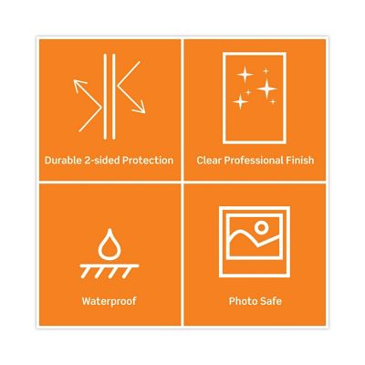 Image showing  Laminating Pouches, 5 Mil, 9 x 11.5in., Gloss Clear, 100-Pack