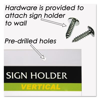 Image showing  Clear Plastic Sign Holder Wall Mount, 8.5 in. x 11 in.