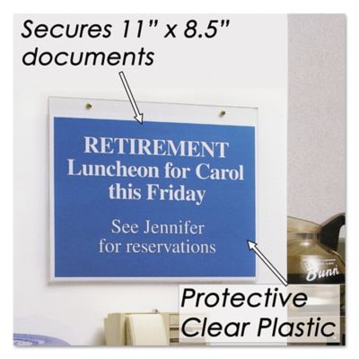 Image showing  Clear Plastic Sign Holder Wall Mount, 8.5 in. x 11 in., NUD38008Z