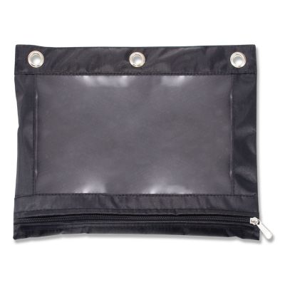 Image showing  Binder Pencil Pouch, 10 in. x 7-3/8 in., Black/Clear