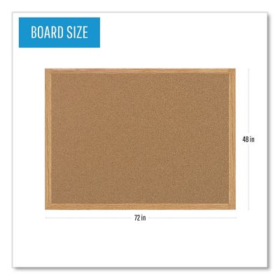 Image showing 1 th MasterVision Earth Cork Board, Wood Frame, 48 in. x 72 in.