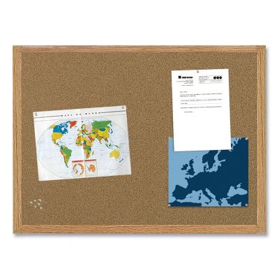 Image showing 8 th MasterVision Earth Cork Board, Wood Frame, 48 in. x 72 in.