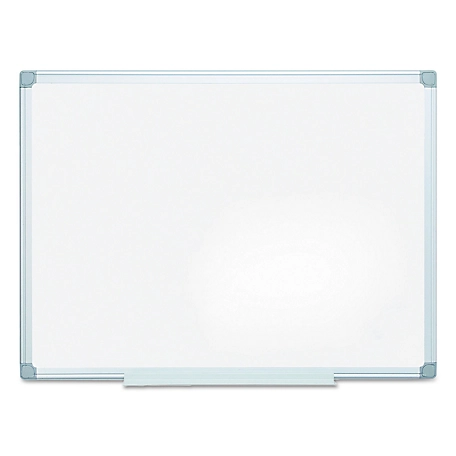 MasterVision Earth Easy-Clean Dry Erase Board, White/Silver, 3 ft. x 4 ft.