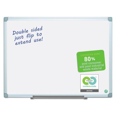 Image showing  Earth Easy-Clean Dry Erase Board, White/Silver, 3 ft. x 4 ft.