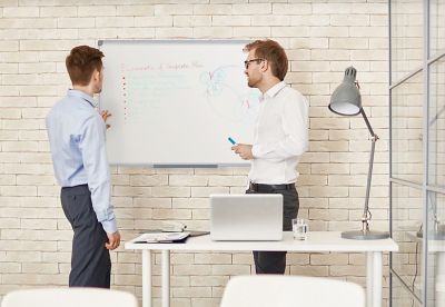 Image showing  Earth Easy-Clean Dry Erase Board, White/Silver, 2 ft. x 3 ft.