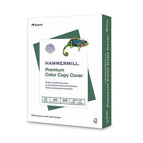 Hammermill Premium Color Copy Cover, 100 Brightness, 60 lb., 8.5 in. x 11 in.