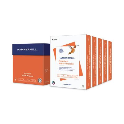 Hammermill Premium Multipurpose Print Paper, 97 Brightness, 24 lb., 8.5 in. x 11 in., White, 5-Pack