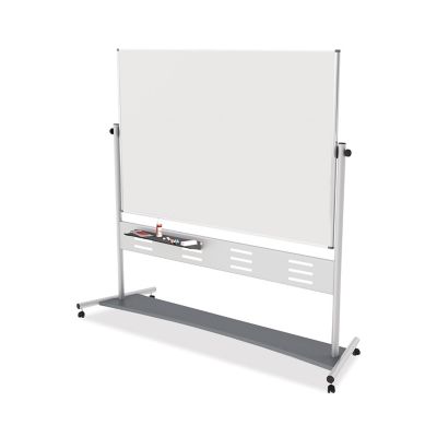 MasterVision Magnetic Reversible Mobile Easel, White/Silver, 46 in. x 72 in.