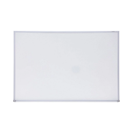 Universal Dry Erase Board, Melamine, Satin-Finished Aluminum Frame, 36 in. W x 24 in. H