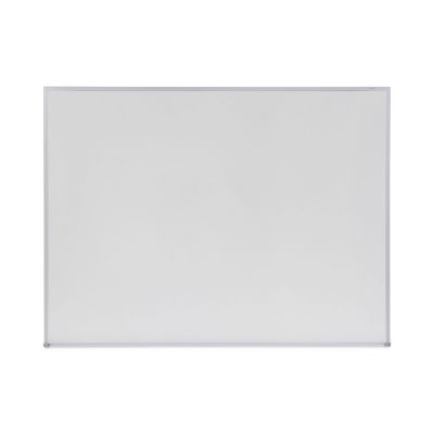 Universal Dry Erase Board, Melamine, Satin-Finished Aluminum Frame, 48 in. W x 36 in. H