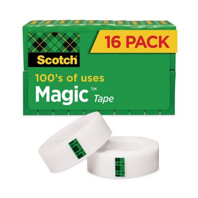 Scotch Magic Tape Value Pack, 1 in. Core, 0.75 in. x 83.33 ft., Clear, 16-Pack
