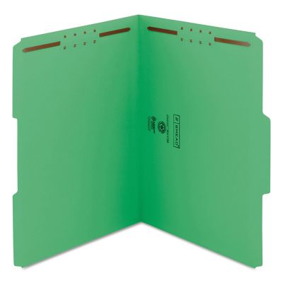 Image showing  Top Tab Colored 2-Fastener File Folders, 1/3-Cut Tabs, Letter Size, Green, 50-Pack