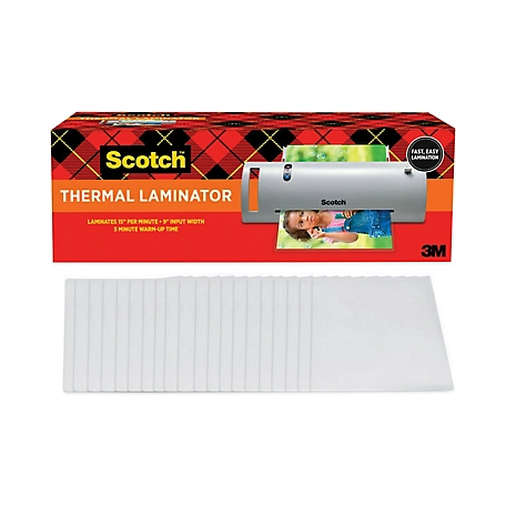 Scotch Thermal Laminator Value pk., 9 in. W Max Document, 5 Mil Max Document Thickness
