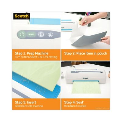 Image showing  Thermal Laminator Value Pack, 9 in. W Max Document, 5 Mil Max Document Thickness