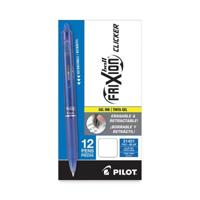 Image showing  Frixion Clicker Erasable Retractable Gel Pens, Blue, Fine 0.7 mm Tip