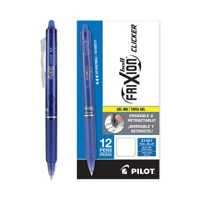 Image showing  Frixion Clicker Erasable Retractable Gel Pens, Blue, Fine 0.7 mm Tip
