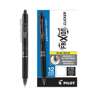Image showing  Frixion Clicker Erasable Retractable Gel Pens, Black, Fine 0.7 mm Tip
