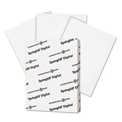 Springhill Digital Index Card Stock, 92 Brightness, 90 lb., 8.5 in. x 11 in., White