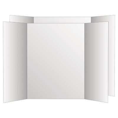 Eco Brites Two Cool Trifold Poster Board, 36 in. x 48 in., White, 6 pk.