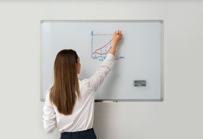 Image showing 9 th MasterVision Earth Gold Ultra Magnetic Dry Erase Boards, White, Aluminum Frame, 4 ft. x 8 ft.