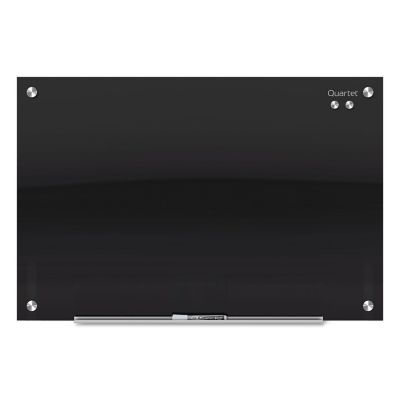 Quartet Infinity Glass Magnetic Marker Board, 72 in. x 48 in., Black