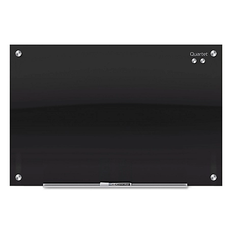 Quartet Infinity Glass Magnetic Marker Board, 72 in. x 48 in., Black