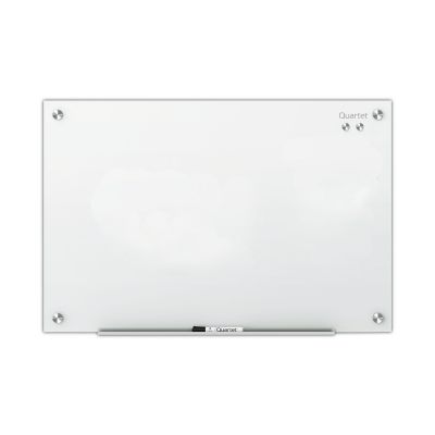 Quartet Infinity Magnetic Glass Marker Board, White, 48 in. x 36 in.