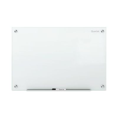 Quartet Infinity Magnetic Glass Marker Board, White, 36 in. x 24 in.