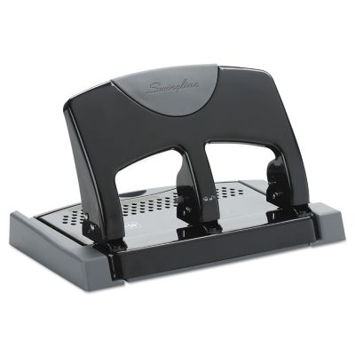 Swingline 45-Sheet Smarttouch 3-Hole Punch, 9/32 in. Holes, Black/Gray