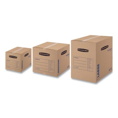Image showing  SmoothMove Basic Moving Boxes, Medium, Regular Slotted Container (RSC), 18 in. x 18 in. x 16 in., 20-Pack