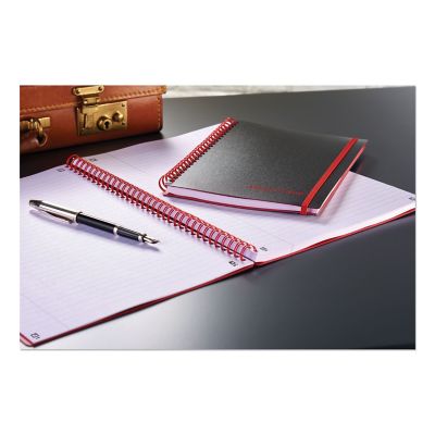 Image showing  Twin Wire Poly Cover Business Notebook, Wide/Legal Rule, Black Cover, 8.25 in. x 5.68 in., 70-Pack