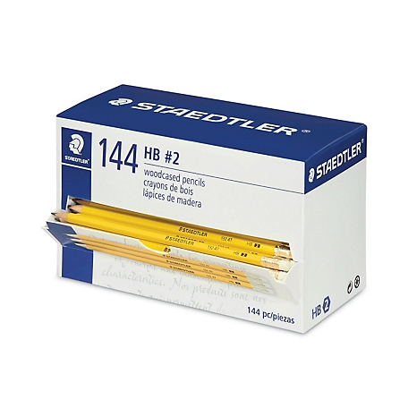 STAEDTLER Woodcase Pre-Sharpened Pencils, Yellow, 144-Pack