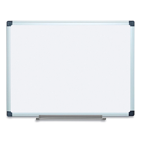 MasterVision Porcelain Value Dry Erase Board, White, Aluminum Frame, 36 in. x 48 in.