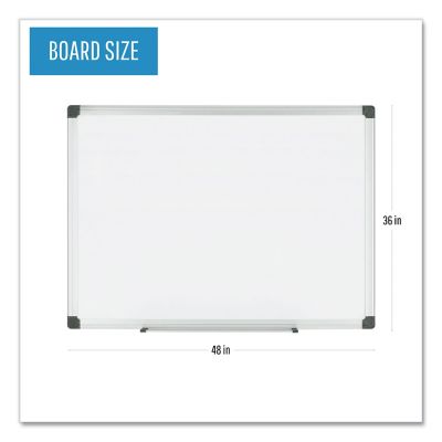 Image showing  Porcelain Value Dry Erase Board, White, Aluminum Frame, 36 in. x 48 in.