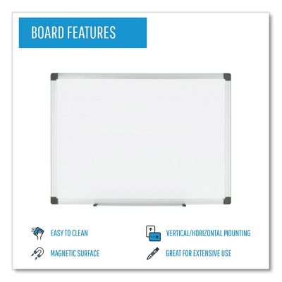 Image showing  Porcelain Value Dry Erase Board, White, Aluminum Frame, 36 in. x 48 in.