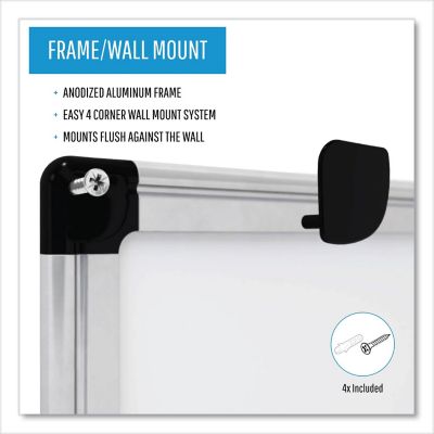 Image showing  Porcelain Value Dry Erase Board, White, Aluminum Frame, 36 in. x 48 in.