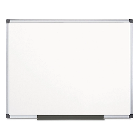 MasterVision Porcelain Value Dry Erase Board, White, Aluminum Frame, 48 in. x 72 in.