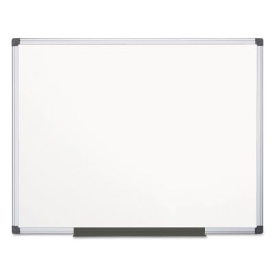 MasterVision Value Lacquered Steel Magnetic Dry Erase Board, White, Aluminum Frame, 72 in.