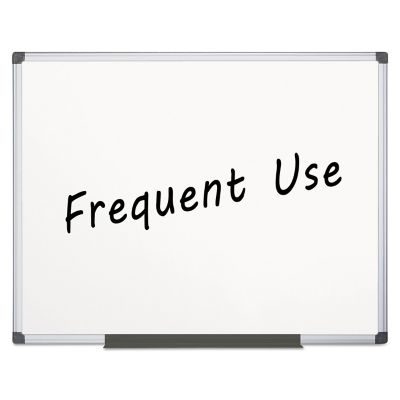 Image showing  Value Lacquered Steel Magnetic Dry Erase Board, White, Aluminum Frame, 72 in.