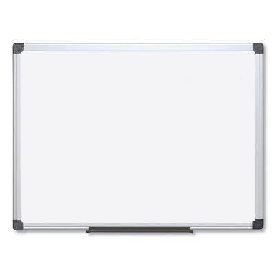 MasterVision Value Lacquered Steel Magnetic Dry Erase Board, White, Aluminum Frame, 96 in.
