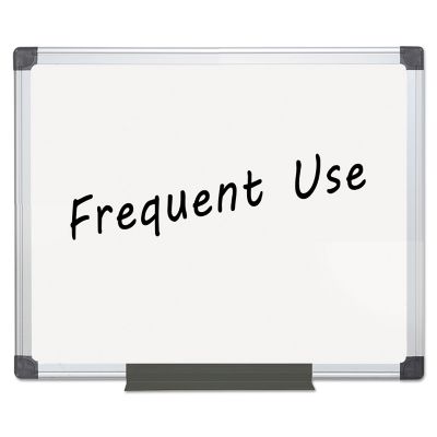 Image showing  Value Lacquered Steel Magnetic Dry Erase Board, White, Aluminum Frame, 24 in.