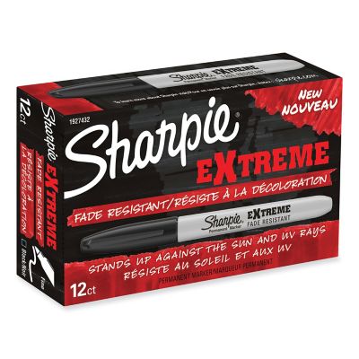 Sharpie Extreme Fine Point Permanent Markers, Fine Bullet Tip, Black, 12-Pack