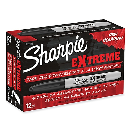 Sharpie Extreme Fine Point Permanent Markers, Fine Bullet Tip, Black, 12-Pack