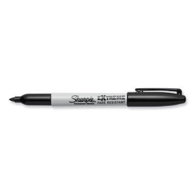 Image showing 5 th Sharpie Extreme Fine Point Permanent Markers, Fine Bullet Tip, Black, 12-Pack