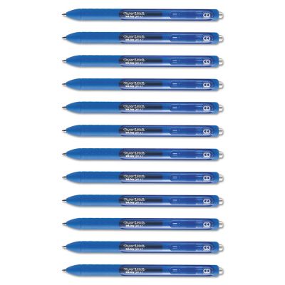 Image showing  Inkjoy Retractable Gel Pens, Medium 0.7 mm Tip, Blue Ink/Barrel, 12-Pack