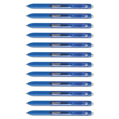 Image showing 6 th Paper Mate Inkjoy Retractable Gel Pens, Medium 0.7 mm Tip, Blue Ink/Barrel, 12-Pack
