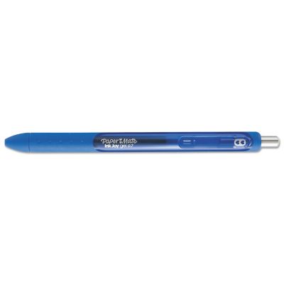 Image showing 7 th Paper Mate Inkjoy Retractable Gel Pens, Medium 0.7 mm Tip, Blue Ink/Barrel, 12-Pack